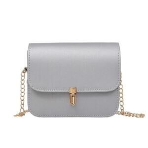 Silvery Gray Chain Crossbody Popular Fashion Bag